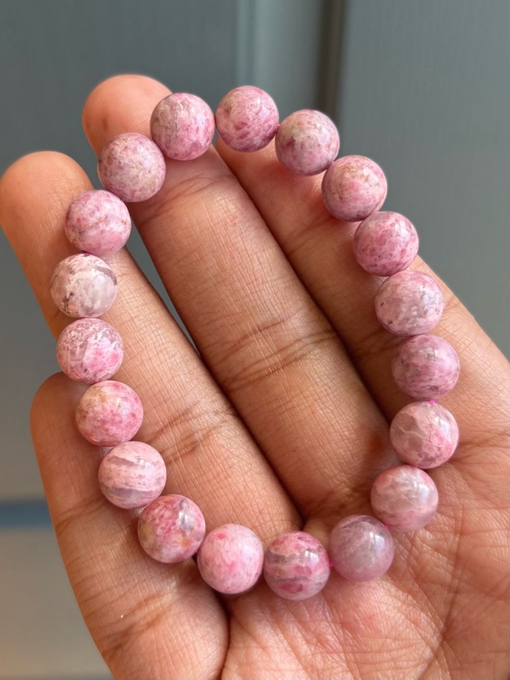 Sakura Rhodonite Crystal Bracelet 10mm
